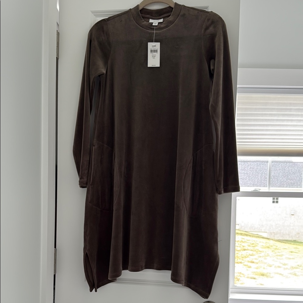 Elegant Brown Long Sleeve Dress